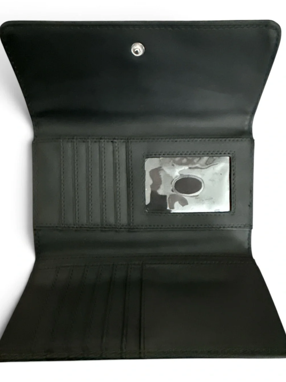 GUESS Black Textured Fold-Over Wallet